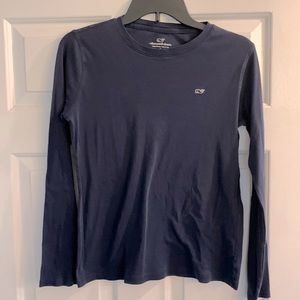 Vineyard Vines shirt, navy blue, long sleeve, embroidered whale logo, size small